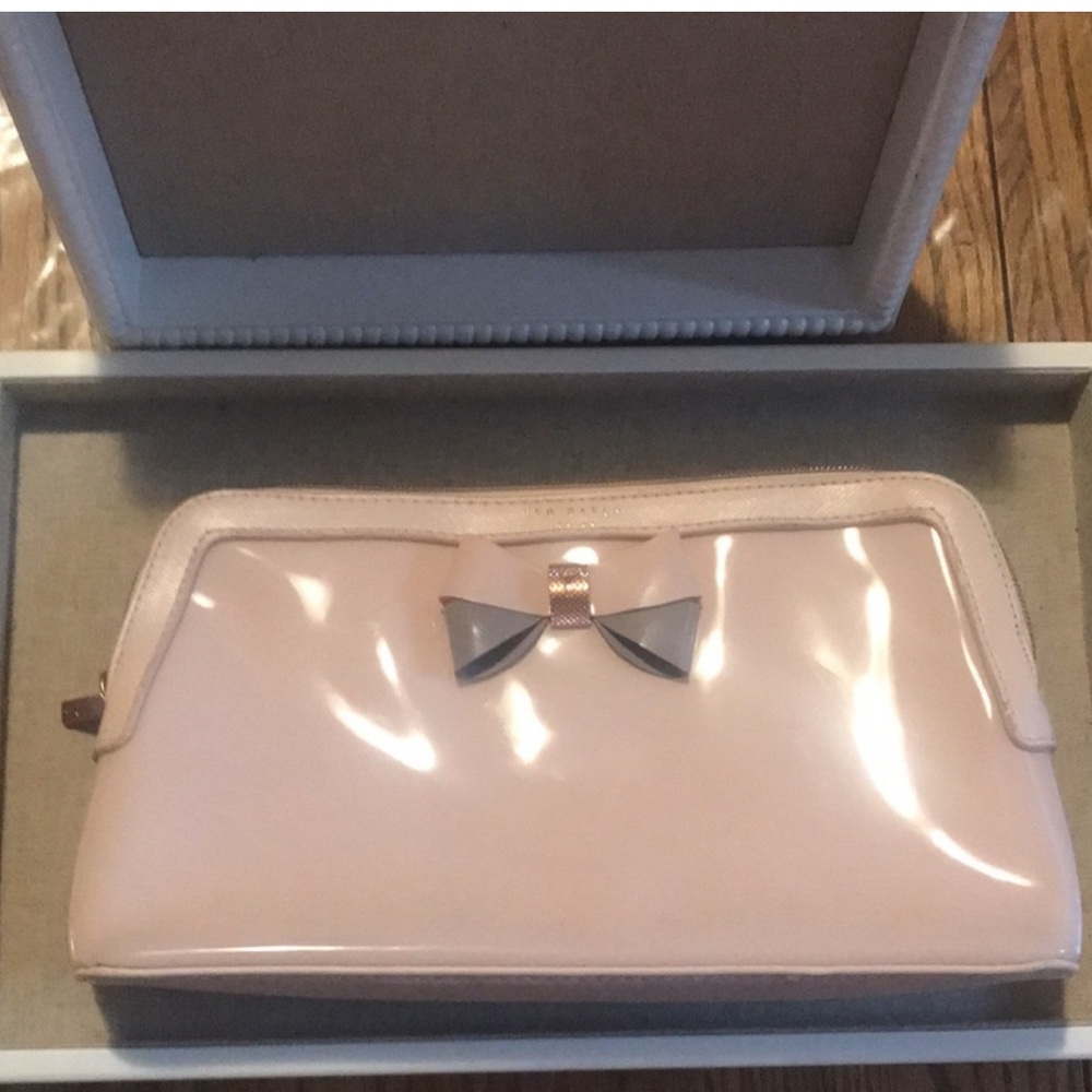 Ted Baker London Pink Cosmetic Bag with Bow